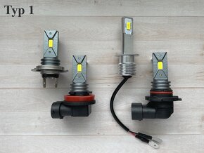 H7 led (H1,H3,H4,H8,H9,HB4...) silné, kvalitné, neoslňujú - 2