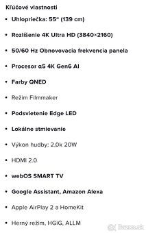 Smart televízor LG 55QNED776RB - 2