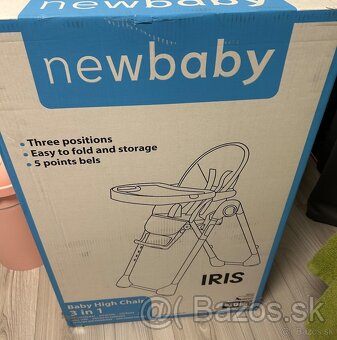 Nerozbalená Jedálensk stolička IrisNEW BABY warm grey - nová - 2