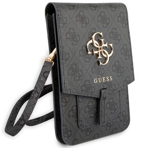 GUWBG4GFGR Guess PU 4G Metal Logo Phone Bag Grey - 2