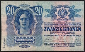 20 KORÚN ROK 1913 - II.VYDANIE- RAKÚSKO-UHORSKO-VZÁCNA - 2