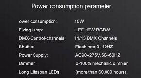 Nové rotačné LED hlavy 10w RGBW - znížená cena - 2