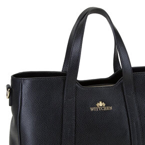 čierna minimalistická kožená kabelka wittchen - nová - 2