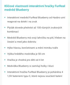 Hasbro FurReal Blueberry medveď - 2