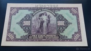 Bankovka 5000 Korun Československých  1920 Unc - 2