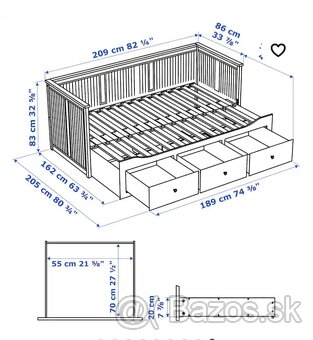 Rozkladacia posteľ Hemnes - 2