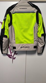 Pánska letná moto bunda W-TEC Saigair - Fluo Yellow-Gray, - 2