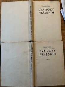 Verne: Dva roky prázdnin, Buocik 1948 Bratisl., část přebalu - 2