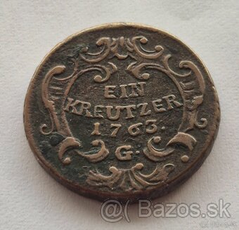 1 Grajciar 1763 G Mária Terézia, 1762 G František Lotrinský - 2