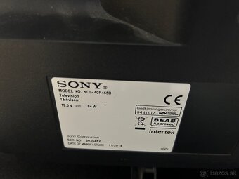 Tv sony bravia kdl-40r455b - 2