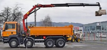 MAN TGS 8x4 Trojstranný sklápač s hydraulickou rukou EURO 5 - 2