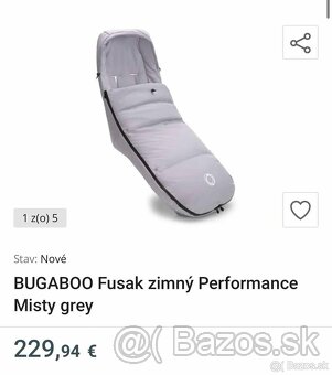 BUGABOO Fusak zimný Performance Misty grey - 2