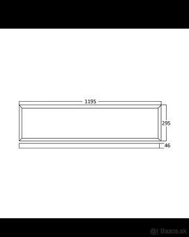 LED Panel 1200×300 50W 6500K – Prisadený - 2