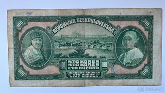 Bankovky 1.ČSR 100 Korun 1920 Ar krásna - 2