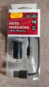 USB nabíjačka MOBILNET 12/24V s káblom 1,5m - 2