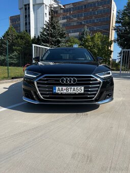 Audi A8 Long  , NAFTA + HEV 210 kW r.v .4/2021 , čierna met. - 2