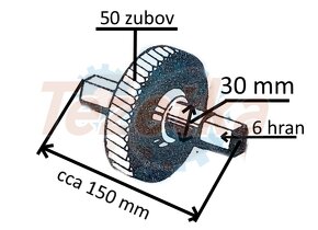 šnekové kolo Aky 357 rotovator 50zub. - 2