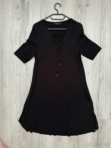 bavlnené čierne šaty - 2