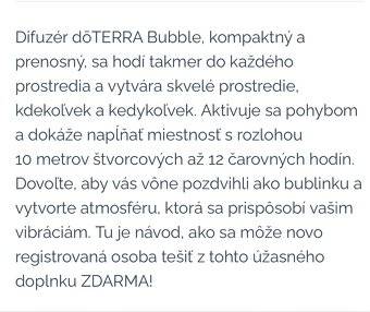 Difuzér Bubble doTERRA ZDARMA k registrácií - 2