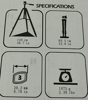 Statív Minolta MX 777 Tripod, original krabica - 2