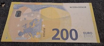 200€ bankovka ,,chybotlač,, - 2