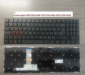 Klavesnice Lenovo Y520 Y720 Y720-15IKB R720 // Y700-15isk .. - 2