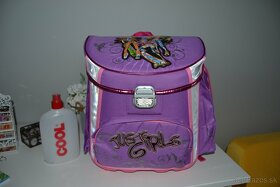 Dievčenská školská taška s doplnkami, NOVÁ - 2