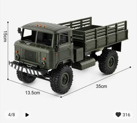 RC Military Truck GAZ WPL  B24 1/16 4WD zelený - 2