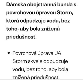 Prechodná bunda Under Armour. - 2