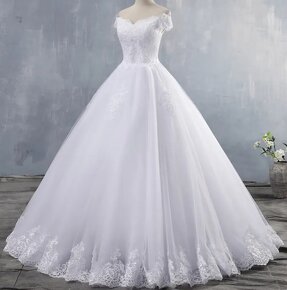Princeznovské svadobné šaty,velkost 38 - 2
