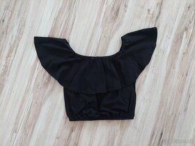 Čierny croptop s volánom Tally Weijl - 2