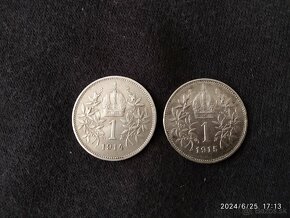 1korona, Rakúsko Uhorsko,1914 a 1915,striebro - 2