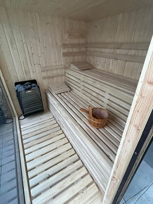 Exterierová fínska sauna s izolovanými stenami - 2