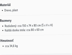 Rozkladaci stôl - 2