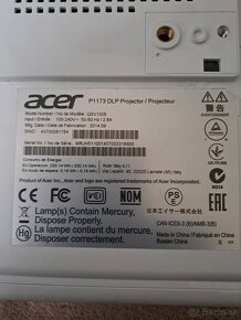 Projektor ACER P1173 DLP + príslušenstvo na fotķách - 2