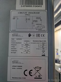 Nerezový mrazák Forcar G-EF600SS, 570L - 2