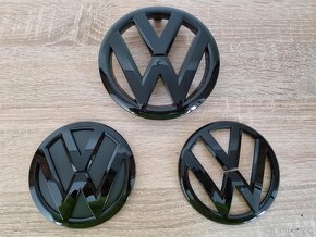 Logo znak VOLKSWAGEN cierne leskle / cervene - 2