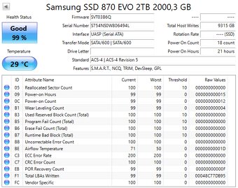 2,5" SSD Samsung / SanDisk / WD Blue 2TB - 2