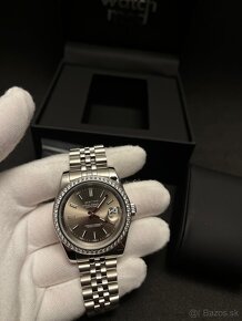 Seiko mod Datejust Diamonds Grey - 2