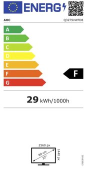32 '' monitor AOC Q3279VWFD8 s poskodenou obrazovkou - 2
