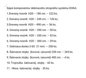 Stropné debnenie Doka - kompletný systém. Predáj / Prenajom - 2