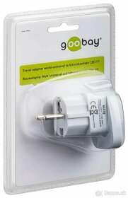 Goobay UK->EU Power Adapter biely - 2