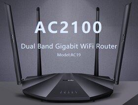 Tenda AC19 WiFi AC Router 2100Mb/s, 1x GWAN, 4x GLAN, 1x USB - 2