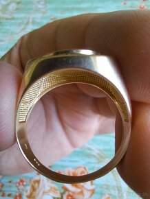Pánsky zlatý prsteň Mercedes - 2