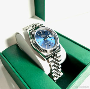 Luxusne Automaticke  SEIKO MOD DATEJUST BLUE  - 2