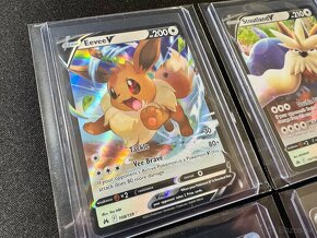 Pokemón MEGA balík 6x V / EX / TG / Full Art kariet s Eevee - 2