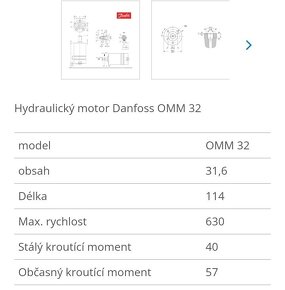 Predám Hydromotory Damfoss OMM 50,32,20 - 2