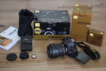 Nikon D5600 - wifi BT - dotyk. display AF VR objektiv 18-105 - 2