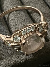 Zlatý prsten s morganitom - 2