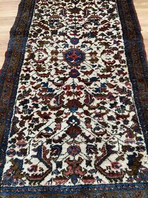 Vintage vlnený ručne viazaný koberec , 177x87 - 2